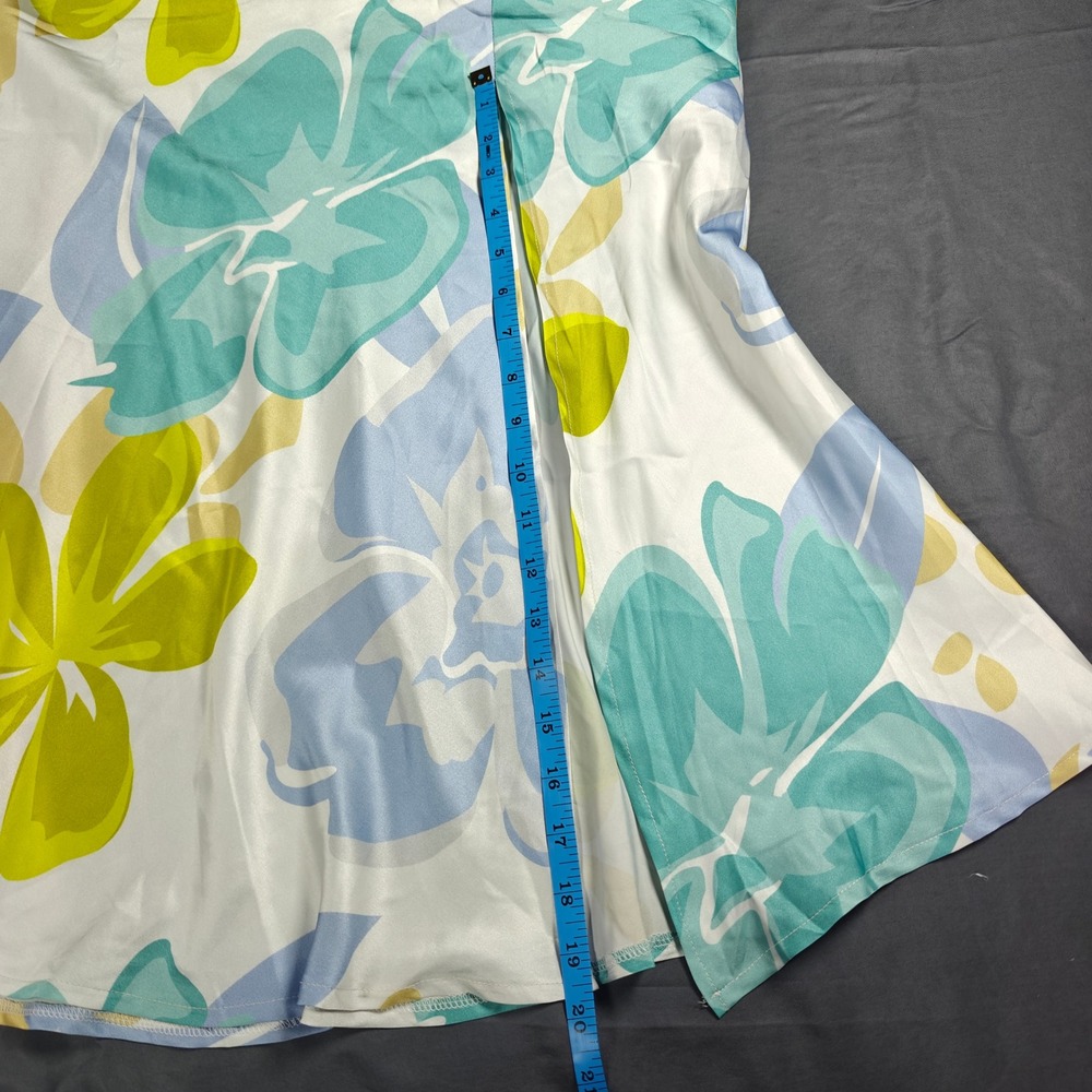 Saints & Secrets Floral Cowl Neck Slip Maxi Dress Blue Yellow White Size S NWT - Picture 8 of 15